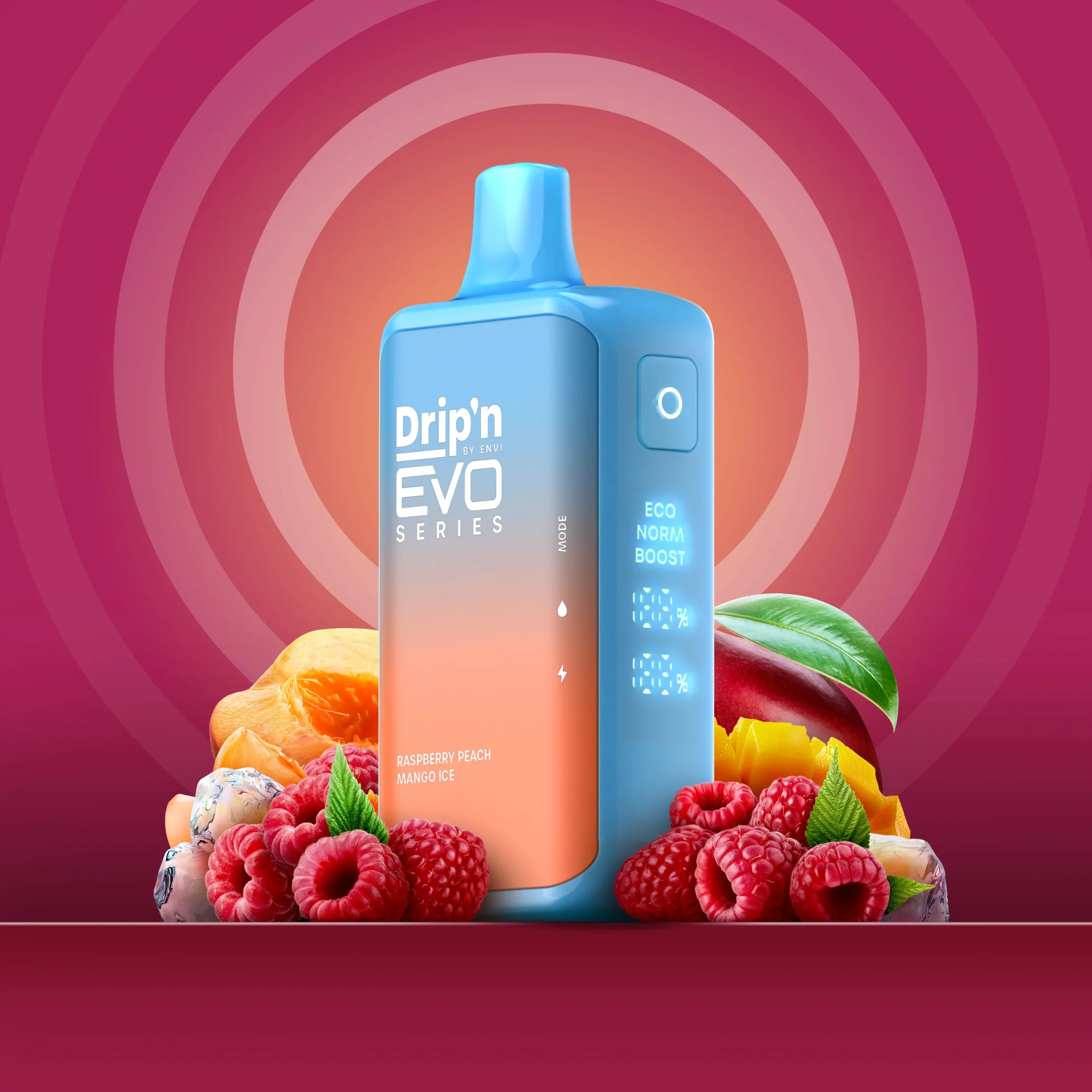 ENVI - DRIP'N EVO 28K - Raspberry Peach Mango - Image 3