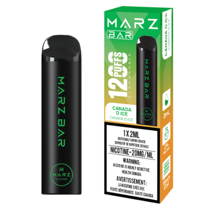 Marz Bar 1200 Puffs Disposable Vape - Canada Dry Ice